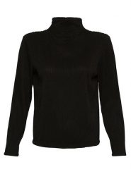 MOSS COPENHAGEN Bluzka "Ingva" w kolorze czarnym rozmiar: M/L. Czarne bluzki Moss Copenhagen, l, bez wzorów, bez kołnierzyka, bez ramiączek. Za 79.40 zł.
