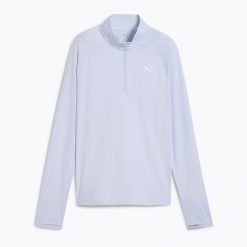 Bluza do biegania damska PUMA Run Velocity Cloudspun 1/4 Zip. Niebieskie bluzy Puma, s, bez wzorów, sportowe, bez ramiączek, bez kaptura. Za 159.99 zł.