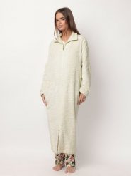 Admas Płaszcz polarowy "Admas garden" w kolorze kremowym rozmiar: S. Brązowe płaszcze admas, s, bez wzorów, z polaru, bez kaptura. Za 165.99 zł.