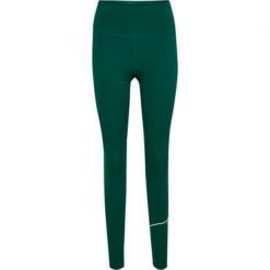 Legginsy damskie Hummel hmlCOURT. Zielone legginsy Hummel, bez wzorów, sportowe. Za 256.50 zł.