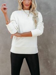 Milan Kiss Bluza w kolorze kremowym rozmiar: M. Białe bluzy Milan Kiss, m, bez wzorów, bez ramiączek, bez kaptura. Za 110.04 zł.