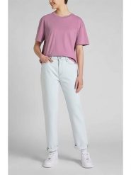 Lee Dżinsy "Carol" - Mom fit - w kolorze błękitnym rozmiar: W28/L35. Niebieskie jeansy Lee, l, bez wzorów, z bawełny, klasyczne. Za 216.45 zł.