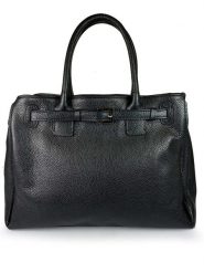 ORE10 Skórzana torebka "Trast" w kolorze czarnym - 38 x 28 x 15 cm rozmiar: onesize. Czarne torebki klasyczne ORE10, bez wzorów, z materiału, przez ramię, bez dodatków. Za 404.99 zł.