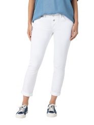 Timezone Dżinsy - Slim fit - w kolorze białym rozmiar: W30. Białe jeansy Timezone, z aplikacjami, klasyczne. Za 150.02 zł.