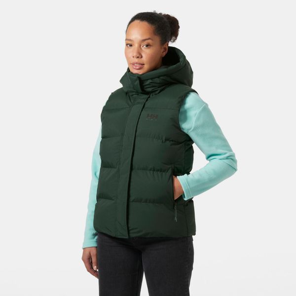 Damska kurtka bez rękawów z kapturem Helly Hansen Adore. Czarne kurtki Helly Hansen, bez wzorów, z puchu, eleganckie, z kapturem. W wyprzedaży za 818.50 zł.
