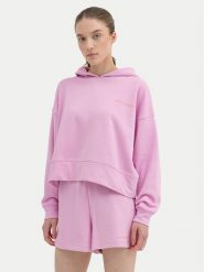 4F Bluza 4FWSS24TSWSF1003 Różowy Loose Fit. Czerwone bluzy 4f, l, bez wzorów, z bawełny, bez kaptura. Za 89.99 zł.
