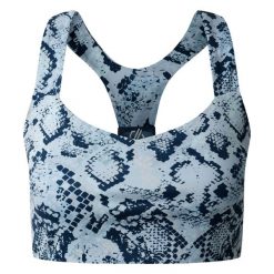 Damski Biustonosz Sportowy Swift III Z Wężowym Nadrukiem. Niebieskie biustonosze sportowe Dare 2b, bez wzorów. Za 59.99 zł.