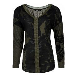 Desigual Bluzka Damska Camiseta S Khaki. Bluzki marki Desigual. W wyprzedaży za 161.00 zł.