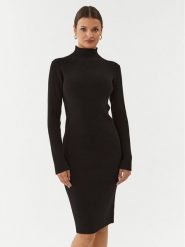 Silvian Heach Sukienka dzianinowa GPA23347VE Czarny Slim Fit. Czarne sukienki Silvian Heach, xxs, bez wzorów, z dzianiny, bez kołnierzyka, bez ramiączek. Za 739.99 zł.