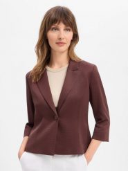 More & More Krótka marynarka Kobiety Sztuczne włókno brązowy, 42. Brązowe marynarki i żakiety More & More, bez wzorów, z włókna, eleganckie, bez ramiączek. Za 479.95 zł.