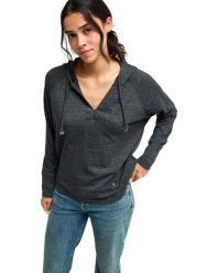 Bluza z kapturem dla Kobiety DESTINATION SURF Czarny. Czarne bluzy z kapturem Roxy, m, bez wzorów, z bawełny, z kapturem. Za 219.99 zł.