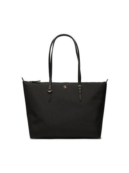 Lauren Ralph Lauren Torebka 431916737002 Czarny. Czarne shopper bag Lauren Ralph Lauren, bez wzorów, ze skóry, bez dodatków. Za 569.99 zł.