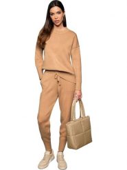 Heine Sweter w kolorze beżowym rozmiar: 40. Brązowe swetry Heine, bez wzorów, bez ramiączek. Za 65.38 zł.