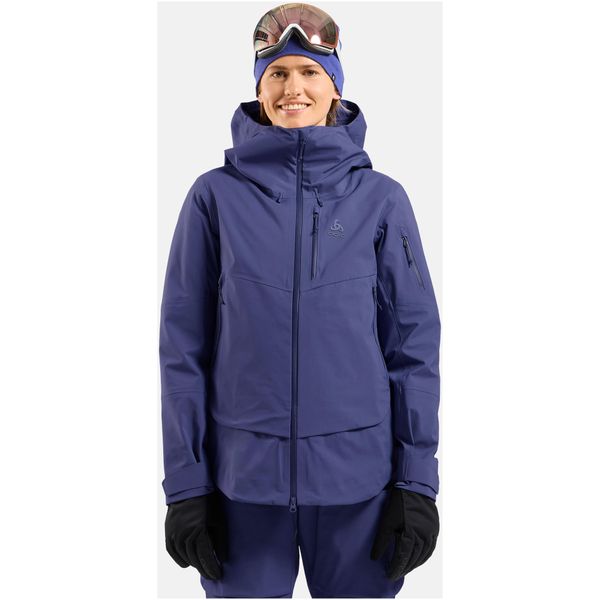 Kurtka przeciwdeszczowa Odlo Jacket hardshell X-ALP 3L. Fioletowe kurtki ODLO, l, bez wzorów, z hardshellu, bez kaptura, trekkingowe. W wyprzedaży za 1,429.99 zł.