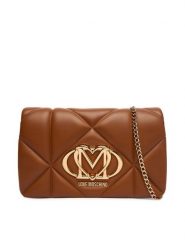 LOVE MOSCHINO Torebka JC4043PP1OLC0200 Brązowy. Brązowe kopertówki Love Moschino, bez wzorów, ze skóry, wizytowe, bez dodatków. Za 789.99 zł.