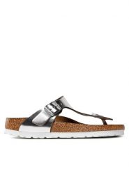 Birkenstock Japonki Gizeh Bs 1003675 Srebrny. Szare japonki Birkenstock, bez wzorów, ze skóry. Za 319.99 zł.