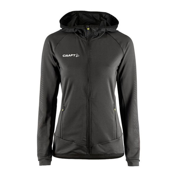Bluza sportowa damska Craft Extend Full Zip. Szare bluzy z kapturem Craft, xl, bez wzorów, z kapturem, trekkingowe. Za 333.00 zł.