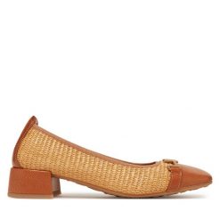 Czółenka Hispanitas. Brązowe czółenka Hispanitas, bez wzorów, bez obcasa, bez zapięcia. Za 399.99 zł.