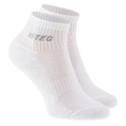 Skarpetki Unisex Dla Dorosłych Z Logo Quarro (zestaw 3 Sztuk). Białe skarpetki Hi-tec, bez wzorów. Za 33.99 zł.