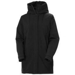 Damska kurtka wodoodporna Helly Hansen Victoria Ins Mid. Czarne kurtki Helly Hansen, na jesień, l, bez wzorów, z materiału, eleganckie, bez kaptura. Za 850.25 zł.