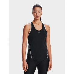 Koszulka damska tank top UNDER ARMOUR 1360838 bez rękawów. Czarne topy Under Armour, m, bez wzorów, bez kołnierzyka, bez ramiączek. Za 164.95 zł.