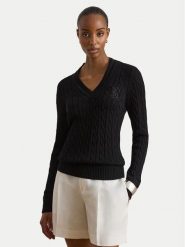 LAUREN RALPH LAUREN Sweter Meren 200888795004 Czarny Regular Fit. Czarne swetry Lauren Ralph Lauren, xxl, bez wzorów, z wiskozy, bez ramiączek. Za 949.99 zł.
