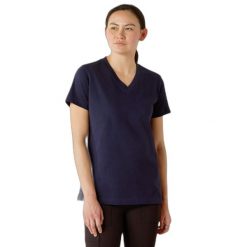 Koszulka damska Ariat Rebar Cotton Strong. Niebieskie t-shirty sportowe Ariat, bez wzorów, bez ramiączek. Za 166.50 zł.