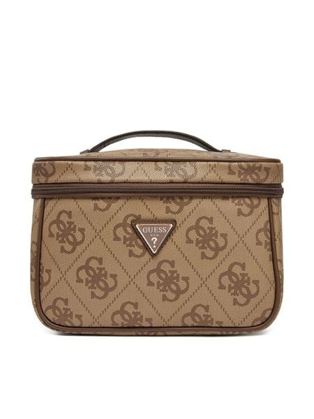 Guess Kosmetyczka TWOB86 88039 Brązowy. Brązowe torebki klasyczne Guess, z aplikacjami, ze skóry, bez dodatków. Za 309.99 zł.