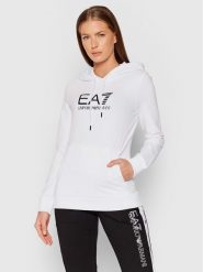 EA7 Emporio Armani Bluza 8NTM36 TJCQZ 0102 Biały Regular Fit. Białe bluzy EA7 Emporio Armani, xs, bez wzorów, z bawełny, bez kaptura. Za 309.99 zł.