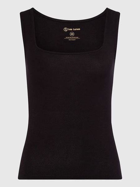 Les Lunes Top "Maggie" w kolorze czarnym rozmiar: XS. Czarne topy Les Lunes, s, bez wzorów, z wiskozy, klasyczne, bez kołnierzyka, bez ramiączek. Za 73.99 zł.