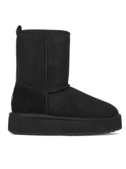 EMU Australia Śniegowce Stinger Lo Flatform W13190 Czarny. Czarne śniegowce Emu Australia, bez wzorów, ze skóry, bez zapięcia. Za 789.99 zł.