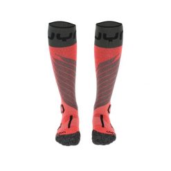 Skarpety narciarskie damskie UYN Ski One Merino. Czerwone skarpetki Uyn, bez wzorów, z elastanu. Za 169.99 zł.