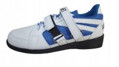 Buty do podnoszenia ciężarów trójboju siłowego dla dorosłych La Sport Weightlift. Białe buty treningowe COMBAT SPORTS, bez wzorów, z gumy, bez zapięcia, na fitness i siłownię. Za 299.00 zł.