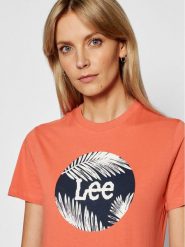 LEE CIRCLE TEE DAMSKI T-SHIRT LOGO NADRUK PAPRIKA L40TEHNI 112108747. T-shirty Lee, l, bez wzorów, bez kołnierzyka, bez ramiączek. Za 59.99 zł.