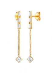 Elli PREMIUM Damski wieszak lśniący kamieniami Topaz Gemstones w 925 Sterling Silver Pozłacany Kolczyki 1 ct. Szare kolczyki Elli PREMIUM, z topazem, pozłacane. Za 378.99 zł.