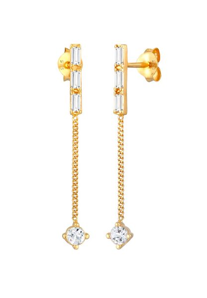 Elli PREMIUM Damski wieszak lśniący kamieniami Topaz Gemstones w 925 Sterling Silver Pozłacany Kolczyki 1 ct. Szare kolczyki Elli PREMIUM, z topazem, pozłacane. Za 288.99 zł.