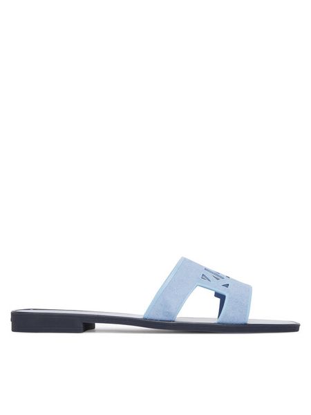 KARL LAGERFELD Klapki Skoot III KL80407C Niebieski. Niebieskie klapki KARL LAGERFELD, bez wzorów, ze skóry, bez obcasa, bez zapięcia. Za 421.99 zł.