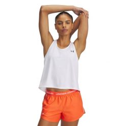 Damski tank top Under Armour Tech Swing. Białe topy Under Armour, bez wzorów, sportowe, bez kołnierzyka, bez ramiączek. Za 179.50 zł.