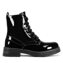 Botki JENNY. Czarne botki Jenny, bez wzorów, bez obcasa, na płaskiej podeszwie, bez zapięcia. Za 118.99 zł.