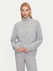 Athlecia Golf Daviana W Knitted High Neck EA241288 Szary Regular Fit. Szare swetry Athlecia, bez wzorów, z syntetyku, bez ramiączek. Za 129.99 zł.