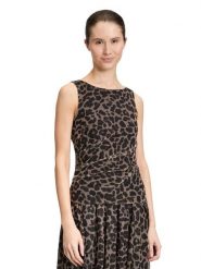 Vera Mont Top w kolorze kremowo-brązowym rozmiar: 44. Brązowe topy Vera Mont, bez wzorów, bez kołnierzyka, bez ramiączek. Za 104.99 zł.