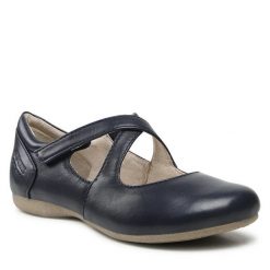 Półbuty Josef Seibel. Niebieskie półbuty wsuwane Josef Seibel, bez wzorów, bez obcasa, na płaskiej podeszwie. Za 389.99 zł.