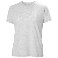 T-shirt damski Helly Hansen Tech Logo. Szare t-shirty Helly Hansen, bez wzorów, sportowe, bez kołnierzyka, bez ramiączek. Za 241.50 zł.