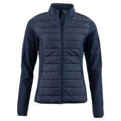 Kurtka jeździecka kompozytowa z pełnym zamkiem BR Equitation Essentials. Niebieskie kurtki BR, xs, bez wzorów, z polaru, eleganckie, bez kaptura. Za 387.50 zł.