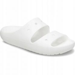 Klapki Dla Dorosłych Crocs Classic V2 Sandal. Szare klapki Crocs, bez wzorów, z materiału, bez obcasa, bez zapięcia. Za 135.99 zł.