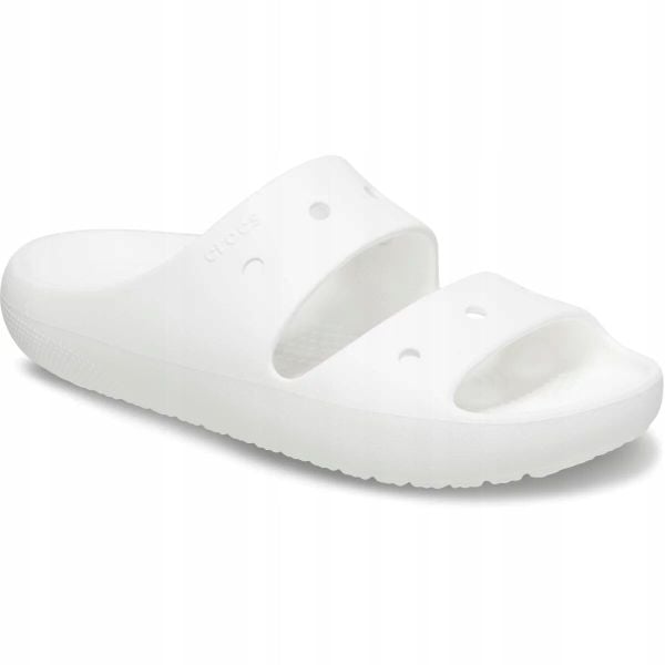 Klapki Dla Dorosłych Crocs Classic V2 Sandal. Szare klapki Crocs, bez wzorów, z materiału, bez obcasa, bez zapięcia. Za 135.99 zł.