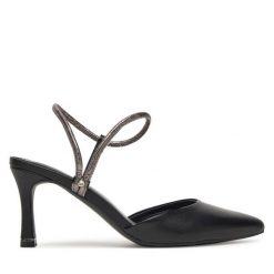 Szpilki Lasocki. Czarne sandały Lasocki, bez wzorów, bez obcasa, na szpilce, bez zapięcia. Za 249.99 zł.