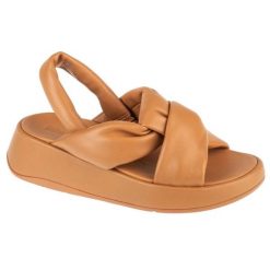 Sandały FitFlop F-Mode Sandals W IX9-B87 brązowe. Brązowe sandały bez wzorów, ze skóry, eleganckie, bez obcasa, bez zapięcia. Za 763.25 zł.