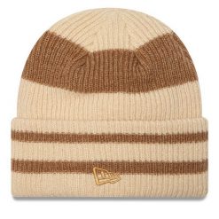 Czapka New Era. Brązowe czapki zimowe New Era, bez wzorów. Za 159.99 zł.