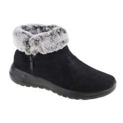 Buty do chodzenia damskie Skechers ON The GO Joy Savvy. Czarne buty trekkingowe Skechers, bez wzorów, z materiału, za kostkę, bez zapięcia, trekkingowe. Za 299.99 zł.